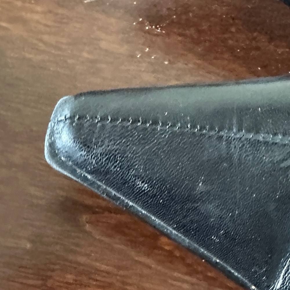 Nine West Black Pointed Toe Leather Ankle Booties with Side Zipper US8.5 - Picture 6 of 16